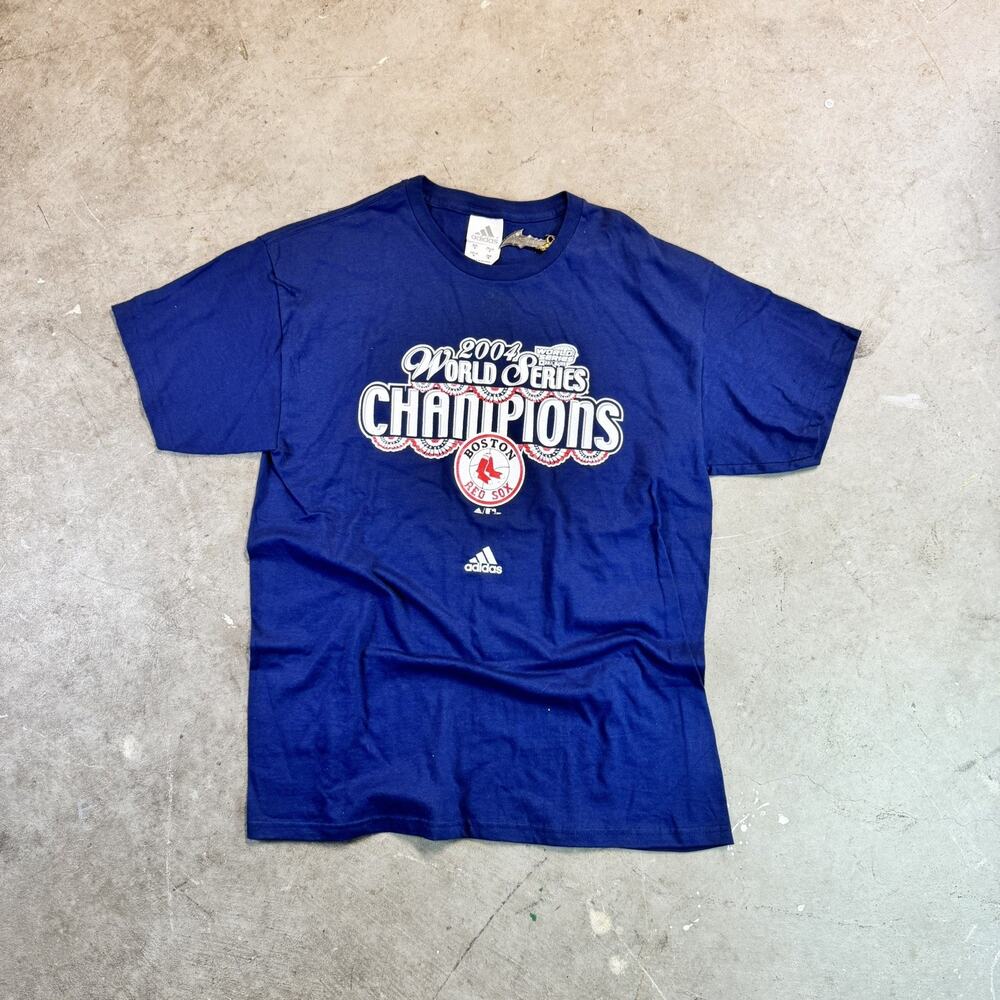 Adidas Boston Red Sox 2004 World Series Champions T Shirt MLB Baseball Size M
